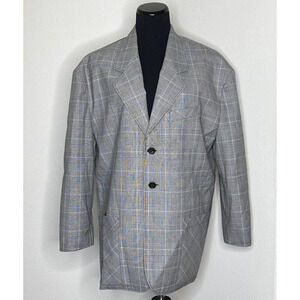 Vien Women’s‎ Blazer Gray Houndstooth Large